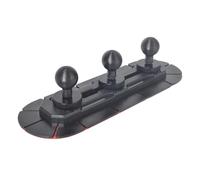 HYSHIKRA Placa base universal de 25 mm para montaje en bola, 3 bolas pesadas con parte trasera autoadhesiva, compatible con RAM Mounts B, brazo de doble zócalo