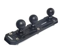 HYSHIKRA Placa base universal de montaje de bola de 25 mm, base de montaje resistente de 3 bolas con tornillos compatibles con soportes RAM tamaño B, brazo de doble enchufe