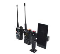 HYSHIKRA Soporte de radio para coche para camión, accesorios para radio de mano, altavoz, micrófono, altavoz, altavoz, compatible con Baofeng Kenwood, Motorola Quansheng
