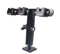 HYSHIKRA Soporte Triple Clip para Radio de Camión - Compatible con Baofeng Kenwood Motorola Quansheng - para Walkie-Talkie y Micrófono