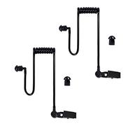 HYSHIKRA Tubo de Audio de Bobina de Aire acústico de Repuesto Compatible con Motorola Kenwood Baofeng Walkie Talkie, con Clip, Auricular de Seguridad (2 Piezas, Negro)