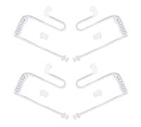 HYSHIKRA Tubo de Audio de Bobina de Aire acústico de Repuesto Compatible con Motorola Kenwood Baofeng Walkie Talkie FBI Security Earpiece Headset (4 Piezas, Transparente)