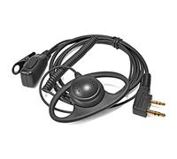 HYSHIKRA Walkie Talkie Auricular con micrófono Auriculares compatibles con Baofeng UV5R 888S UV-82HP Kenwood 2 vías de Radio para la Seguridad guardaespaldas al Aire Libre (D Forma, 1)