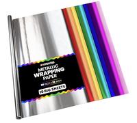 Hyshine Products 26110 - Papel de aluminio metálico para artes y manualidades, actividades en el aula y artistas, 50,8 x 66 cm, 10 hojas enrolladas
