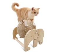 HYSHLC Bola de sisal para gatos de sisal, rascador, rascador, bola de sisal, grande, parque infantil y trípode, pelota de sisal para perros, gatitos y gatos (soporte de elefantes)