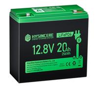 HYSINCERE Batería de litio LiFePO4 de 12 V 20 Ah con protección inteligente BMS de 30 A, batería recargable 7000+ Deep Cycle para caravanas, iluminación de emergencia, camping, cortacésped y otros