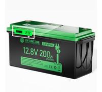 HYSINCERE Batería de litio LiFePO4 de 12 V 200 Ah con LED, 1 paquete, 200 A BMS, 15000 ciclos y 10 años de vida útil, batería de ciclo profundo de 12 V 2560 Wh recargable para autocaravanas, camping