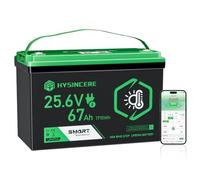 HYSINCERE Batería de Litio LiFePO4 de 24V y 67Ah, Paquete de baterías de 1715Wh con BMS y autocalentamiento,4000+ ciclos, Apto para vehículos recreativos, embarcaciones, Camping y Sistemas solares