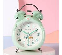 HYSJDMNC Despertador Reloj de 4 ", Despertador de 4", Campana Gemela Que no se Mueve la batería Que Funciona más Fuerte con luz Nocturna, para el Escritorio de la mesita de Noche Relojes pequeños