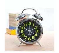 HYSJDMNC Despertador Reloj de Metal Despertador Estudiante alumno Luminoso Creative creador Simple Reloj de Alarma Digital de Reloj de cabecera (Color: Dorado) YYuan