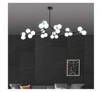 HYSJDMNC Dormitorio nórdico Diseño Ajustable Personalizado Sala de Estar Lámpara Colgante de Comedor Lámpara Colgante Molecular de Frijol mágico de Vidrio (Noir 24head)