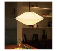 HYSJDMNC Lámpara Colgante de Tela Simple nórdica Comedor Creativo B y lámpara de Techo Iluminación Lustre Luces de Dormitorio para Sala de Estar Accesorios Luz Colgante (3 Colores D80 H24cm)
