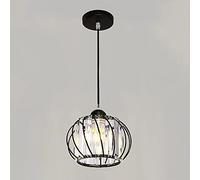 HYSJDMNC Lámpara de Techo de Cristal Moderna, iluminación de Techo Industrial Mini Semi empotrada, lámparas de Cristal LED para Cocina, Pasillo, Comedor, Sala de Estar (B-Negro)
