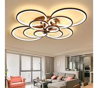 HYSJDMNC Lámpara de Techo LED Extra Grande Lámpara de Techo Moderna Regulable con Control Remoto para Sala de Estar, Oficina, Sala de conferencias (10 Anillos - 120 cm)