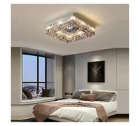 HYSJDMNC Lámpara de Techo nórdica Moderna Lámparas de Cristal LED Sala de Estar Cocina Lustre Luces Interiores para el hogar Accesorio de decoración Decoración Luz Colgante (Cuadrado Regulable 45 cm)