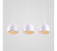 HYSJDMNC Lámparas Colgantes 3 Luces Colgantes nórdicas Modernas E27 lámpara Colgante Ajustable luminaria para Cocina Isla Comedor cafetería blanco1-5W+3 luz de Color YYuan