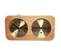 HYSJDMNC Reloje de Alarma de cabecera Tranquila para niños con Temperatura Nocturna Humedad Cuenta con una Mesa de Madera con batería Relojes analógicos