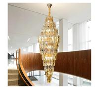 HYSJDMNC Villa Duplex Loft Escaleras Sala de Estar Pasillo Cristal Lámpara Grande Departamento de Ventas Hueco Gran Lámpara Colgante Lustres Luz Colgante (D60cm B)