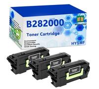 HYSMF B2865 Compatible para Lexmark B2865 B282000 Reemplazo de Cartucho de tóner con B2865 B2865DW MB2770 MB2770adwhe Impresoras, Alto Rendimiento 7500 páginas,Black-3 Pack