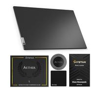 Hystar Aether Glass - Alfombrilla de mouse para juegos, vidrio templado micrograbado, silenciosa, deslizamiento ultrarrápido, respaldo de silicona antideslizante completo (negro, grande)