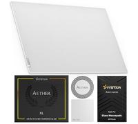 Hystar Aether Glass - Alfombrilla de mouse para juegos, vidrio templado micrograbado, silenciosa, deslizamiento ultrarrápido, respaldo de silicona antideslizante completo (blanco, XL)
