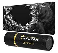 Hystar Alfombrilla de Mouse extendida para Juegos | 5 mm de Grosor, Superficie Impermeable, Tela de poliéster Suave y Base de Goma Natural | Fenrir mítico (XXL 36 x 16 Pulgadas)