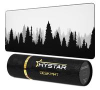 Hystar Alfombrilla de Mouse extendida para Juegos | XXL 36 x 16 Pulgadas | 5 mm de Grosor, Superficie Impermeable, Tela de poliéster Suave y Base de Goma Natural | Ártico
