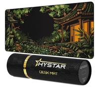 Hystar® Midori - Alfombrilla de Mouse extendida para Juegos | 5 mm de Grosor, Superficie Impermeable, Tela de poliéster Suave y Base de Goma Natural | Midori (XXL 36 x 16 Pulgadas)