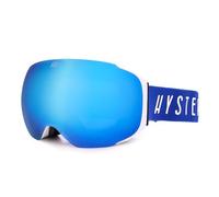 HYSTERESIS Magnet Freeride | Gafas de esquí y snowboard con lentes esféricas Magnéticas intercambiables con 2 lentes incluidas | Marco Blanco | Lente Azul | Cinta color Azul | 100% Anti-Vaho UV400.