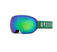 HYSTERESIS Magnet Freeride | Gafas de esquí y snowboard con lentes esféricas Magnéticas intercambiables con 2 lentes incluidas | Marco Negro | Lente Verde | Cinta color Verde | 100% Anti-Vaho UV400.