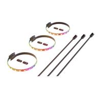 Hyte Tiras LED RGB Negras Pack 3 - 30cm Negro