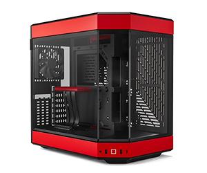Hyte Y60 Modern Estetic Dual Chamber Panoramic Tempered Glass Mid-Tower ATX Computer Gaming Case con PCIE 4.0 Riser Cable Incluido, Rojo (CS-HYTE-Y60-BR)