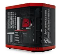 HYTE Y70 Torre Midi ATX De Juego De Doble Cámara Roja Con Ventana De Cristal