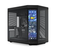 HYTE Y70 Touch Infinite Dual Chamber ATX Mid Tower - Funda estética Moderna con Pantalla táctil LCD de 2.5K integrada, Color Negro