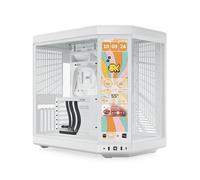HYTE Y70 Touch Infinite Dual Chamber ATX Mid Tower - Funda estética Moderna con Pantalla táctil LCD integrada de 2.5 K, Color Blanco Nieve