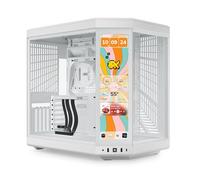 HYTE Y70 Touch Infinite Dual Chamber ATX Mid Tower - Funda estética Moderna con Pantalla táctil LCD integrada de 2.5 K, Color Blanco Nieve