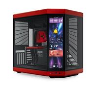 HYTE Y70 Touch Infinite Dual Chamber ATX Mid Tower - Funda estética Moderna con Pantalla táctil LCD integrada de 2.5 K, Color Cereza Negra