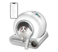 HYTMNPC Bandeja de arena grande para gatos, bandeja de arena para gatos autolimpiable, caja de arena inteligente para eliminar olores, tres modos de limpieza, desmontaje rápido, fácil limpieza, para