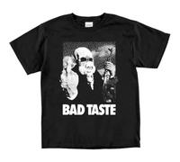 HYTREZSXC Bad Taste Sci-fi Horror Movie T Shirt 1987 Halloween Vintage Science Fiction Y2K Black S