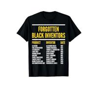 HYTREZSXC The Forgotten History of Inventors History Month T-Shirt Black 3XL