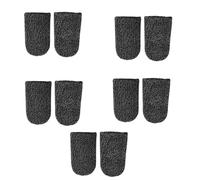 HYTROVE 10 Fundas Elásticas para Dedos Pantalla Táctil Negras, Material Sintético Transpirable para Mejorar Habilidades de Juego en Adultos