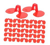 HYTROVE 100 Gafas Antipicoteo Para De Ojos Para Gallinas Antipicoteo Accesorios Para Aves De Corral Abs Rojo