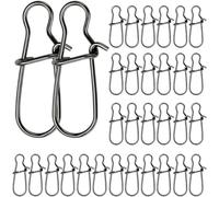 HYTROVE 100 Piezas Conectores de Gancho de Acero Inoxidable Resistentes al Desgaste Clips Pequeños Duo Lock Portátiles para Accesorios de Pesca para Agua Dulce y Salada Pesca Profesional