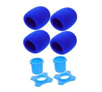 HYTROVE 1juegos Cubiertas De Micrófono De Espuma Antisalpicaduras y Antiviento Para Protección De Micrófonos Inalámbricos Adecuado Para Ktv y Estudios De Grabación Color Azul Fundas