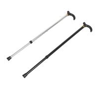 HYTROVE 2 Piezas Bastón para Caminar de Aleación de Aluminio con Longitud Ajustable y Base Antideslizante, Diseño Telescópico Plegable para Uso en Exteriores y Tránsito Seguro