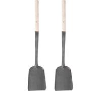 HYTROVE 2 Piezas Pala para Chimenea Mango de Madera, Resistente al Agua y Moldeada Integralmente, Adecuado para Cenizas de Carbón Hogar y Jardín