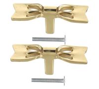 HYTROVE 2 Tiradores De Arco: Tiradores Decorativos De Latón Con Forma De Arco Para Cajón, Zapatero, Mesita De Noche, Armario De Almacenamiento, Dorados.