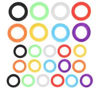 HYTROVE 24 Tapas de Silicona para Llaves Coloridas, Cómodas y Flexibles, Cubiertas de Clave Ideales para Identificación y Organización en Oficina o Hogar Color Aleatorio