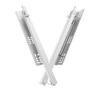 HYTROVE 2piezas Correderas para Alta Resistencia Rieles Metálicos con Rodamiento de Bolas Cierre Suave y Extensión Completa para Armarios y Muebles de Cocina