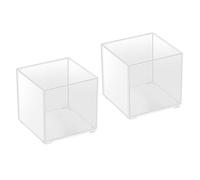 HYTROVE 2piezas Terrario De Plástico Transparente para Plantas Soporte Hidropónico para Cultivo De Suculentas Diseño Decorativo De Escritorio